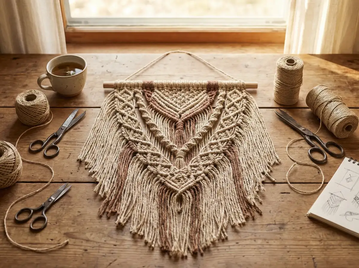 手作人分享 - 麻线编织挂毯 | 麻豆视频